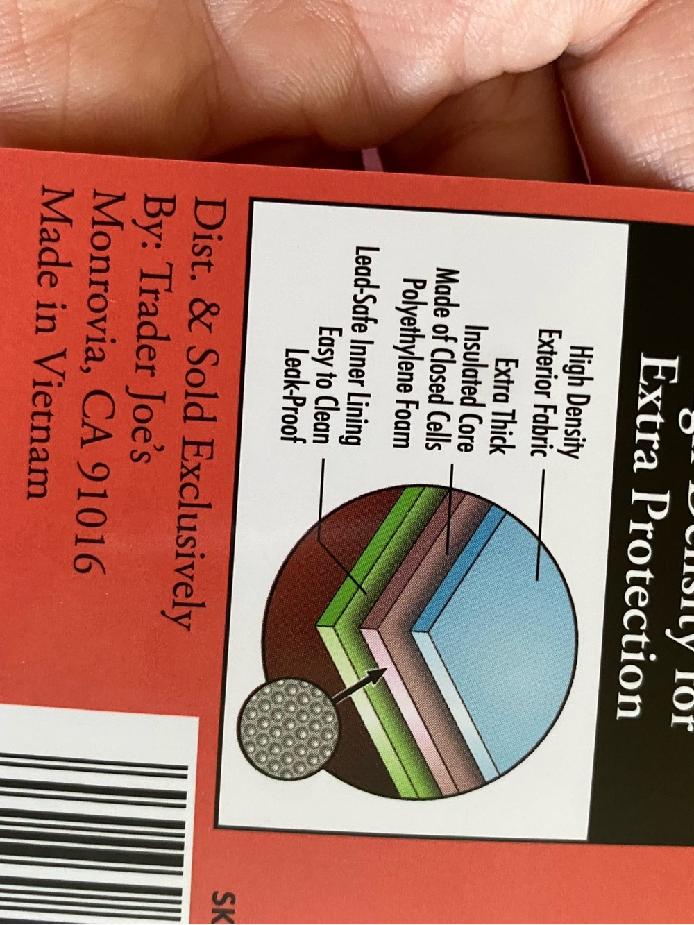 Trader Joe's Insulated Mini Bag - Coral and Blue Stripe Options - Picture 6 of 7